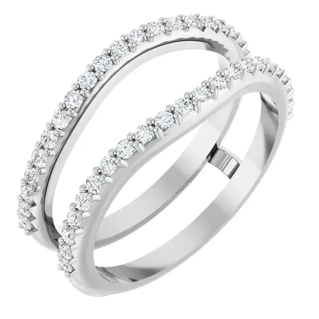 14K White Gold 1/3 CTW Lab-Grown Diamond Ring Guard