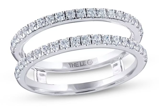 14k White Gold 1/2 ct natural diamond Leo Wrap I SI2