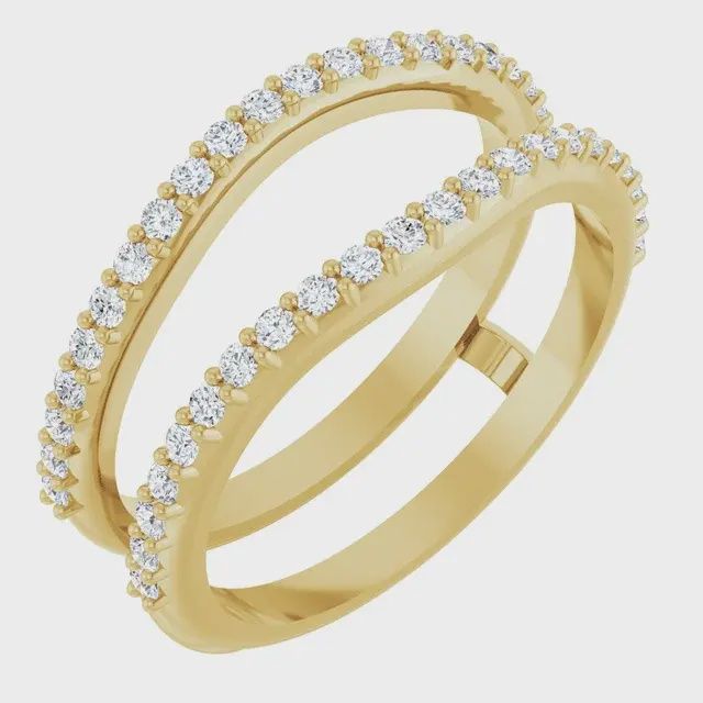 14K Yellow 1/3 CTW Lab-Grown Diamond Ring Guard