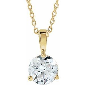 14K Yellow 1 CTW Lab-Grown Diamond 18" Necklace