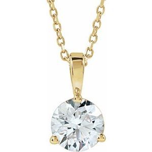14K Yellow 1 CTW Lab-Grown Diamond 18" Necklace