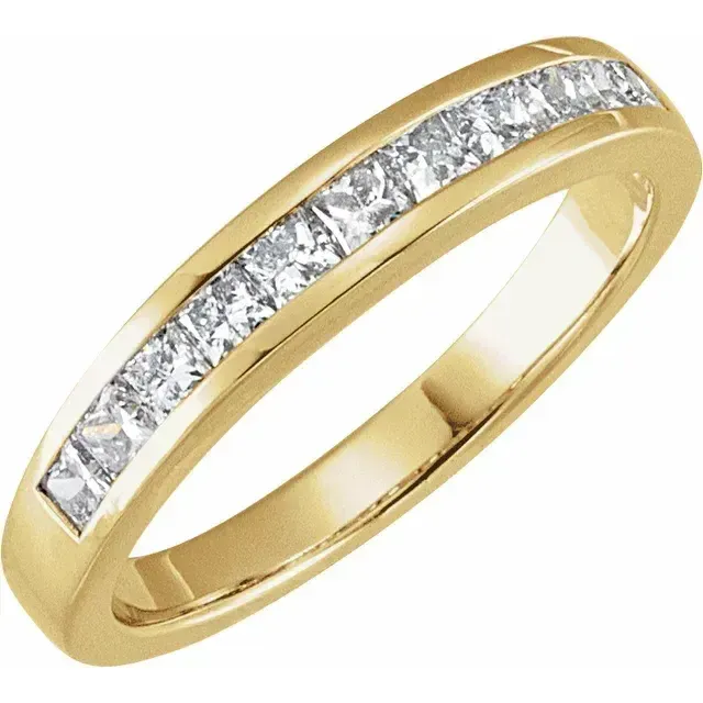 14K Yellow Gold 3/4 CTW Lab-Grown Anniversary Band