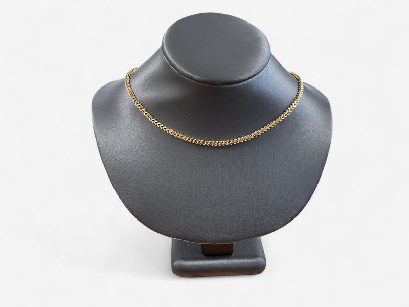 14k Yellow Gold Franco 2.6mm 22” hollow necklace
