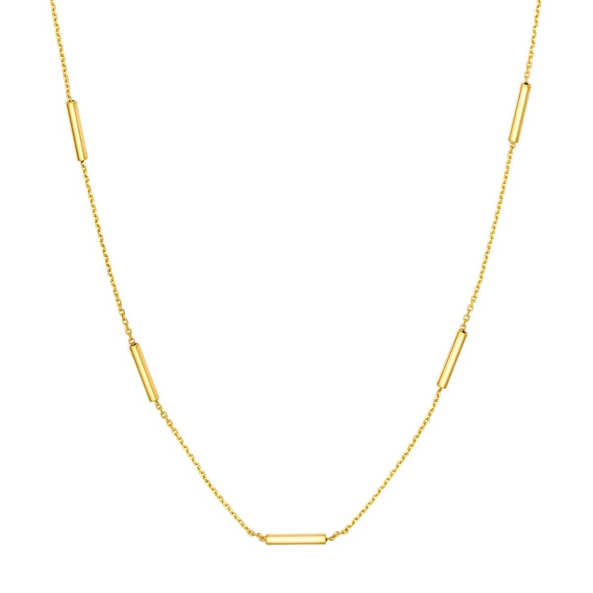 14yg 18in .80mm Cable Chain with Round Bars