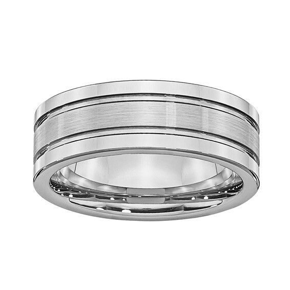 8mm Colbalt Chrome Dbl Groove Ring-10