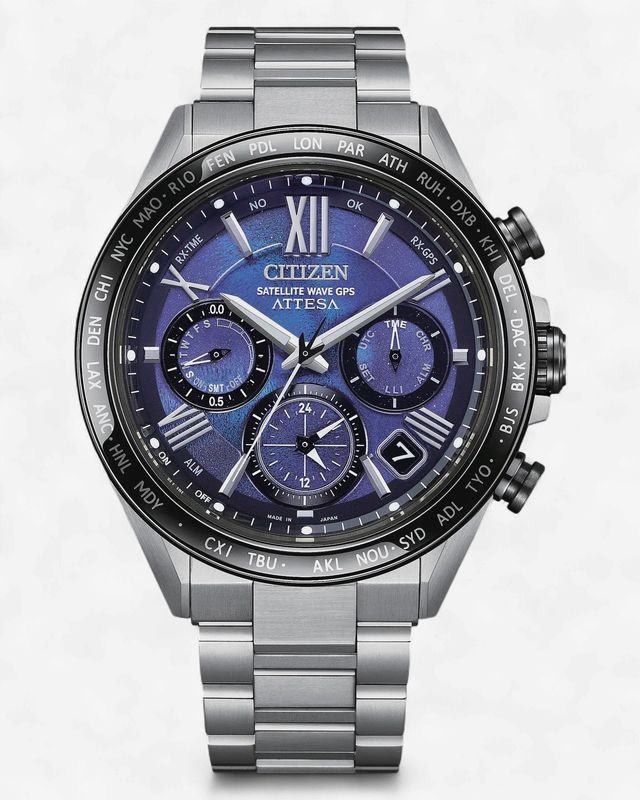 ATTESA Blue Dial Super Titanium w/ Platinum DLC Coating Bracelet