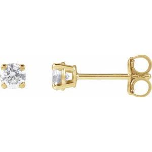 14K Yellow 1/3 CTW Lab-Grown Diamond Stud Earrings