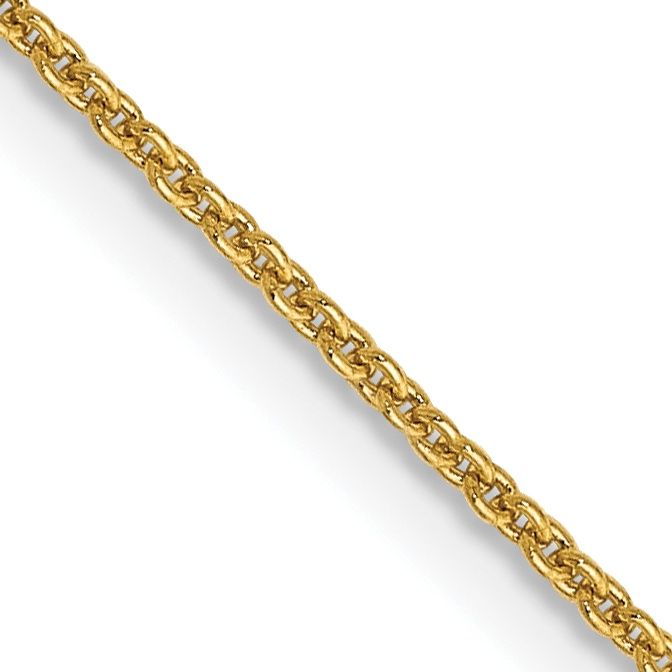 14K Yellow Gold 18 inch .9mm Cable with Lobster Clasp Chain