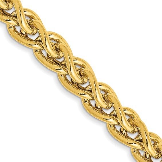 14k Yellow Gold 20in 4.15mm Semi-Solid Wheat Chain