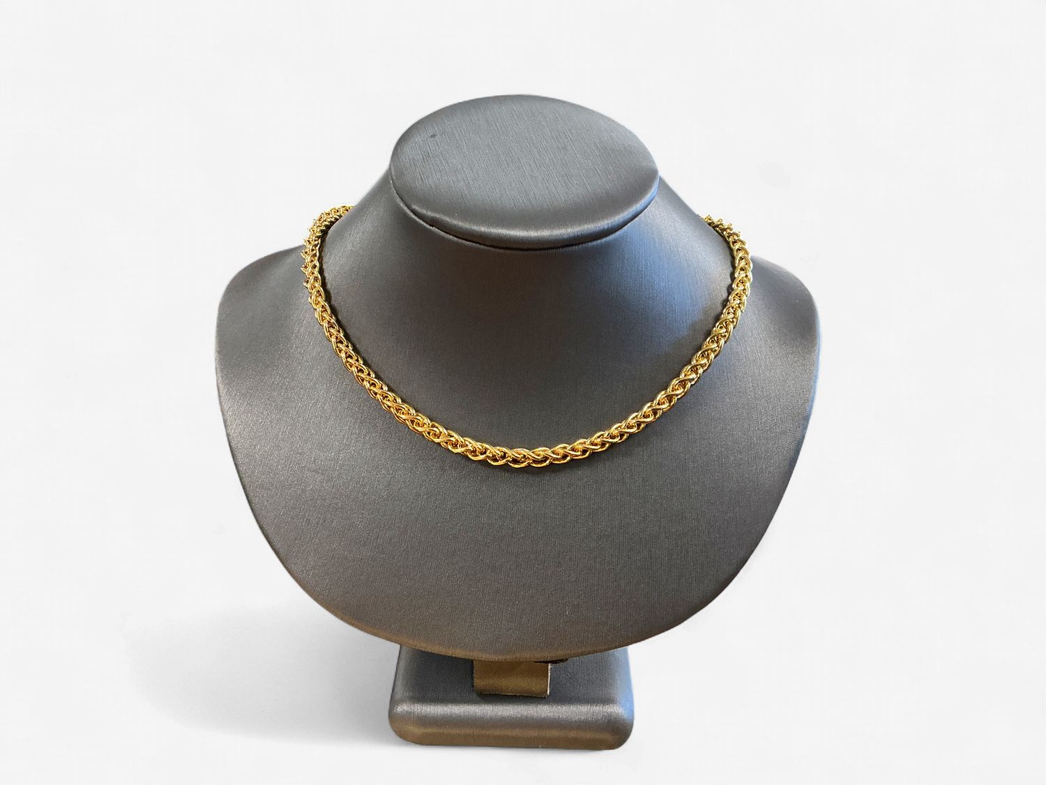 14k Yellow Gold 20in 4.15mm Semi-Solid Wheat Chain