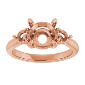 14K Yellow/White 8.2 mm Round Engagement Ring Mounting