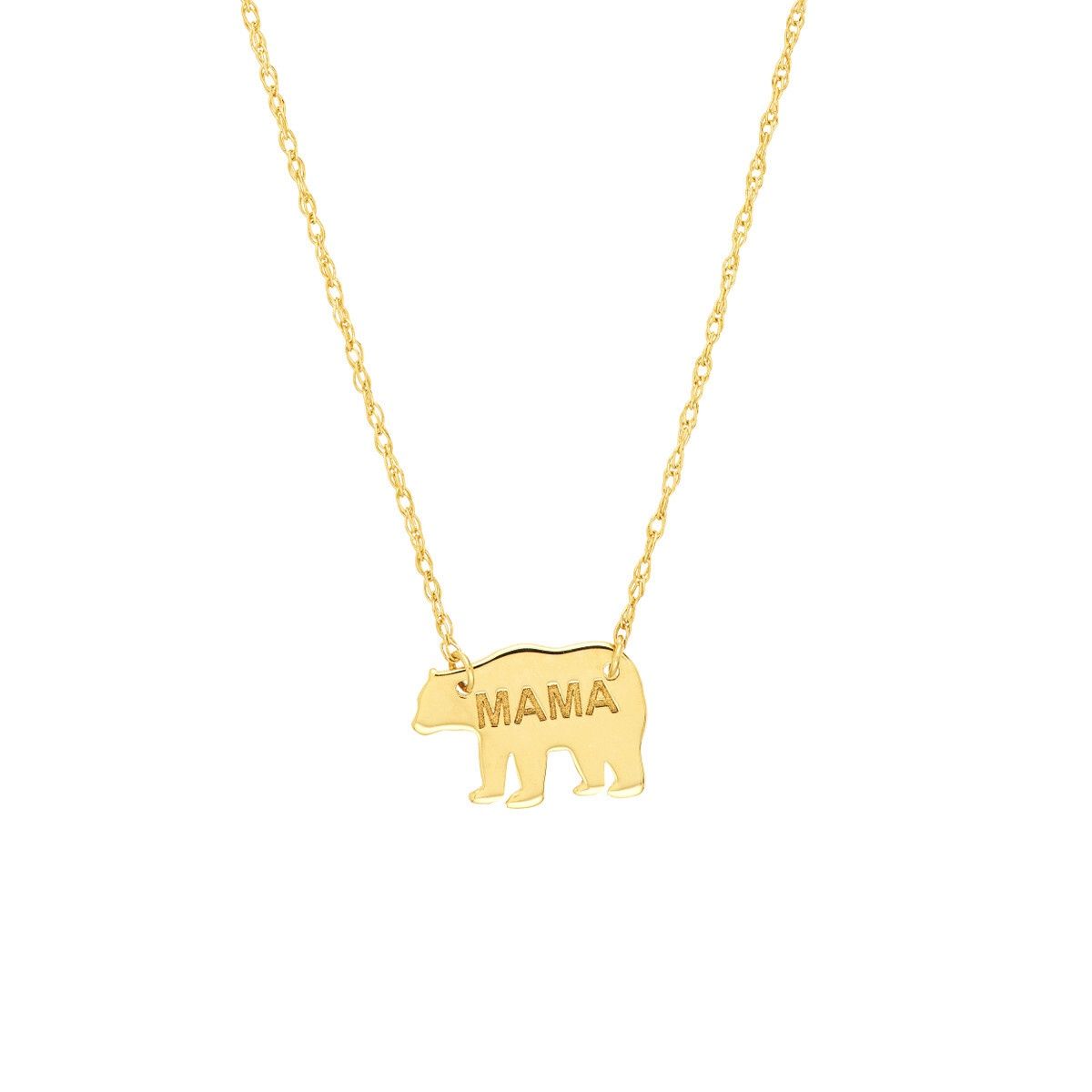 14yg Mini Mama Bear Adjustable Necklace