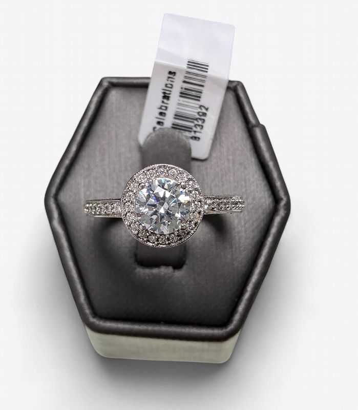 18k wg 1/3 ct semi diamond semi mount