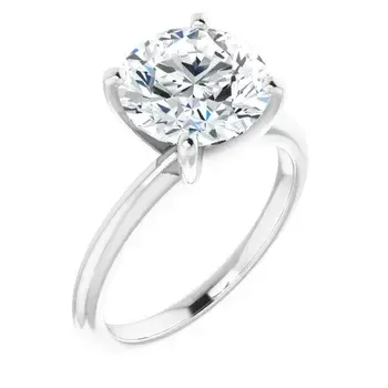 3.04 G VS1 Ideal Cut Round Lab Grown Diamond in 14k White Gold