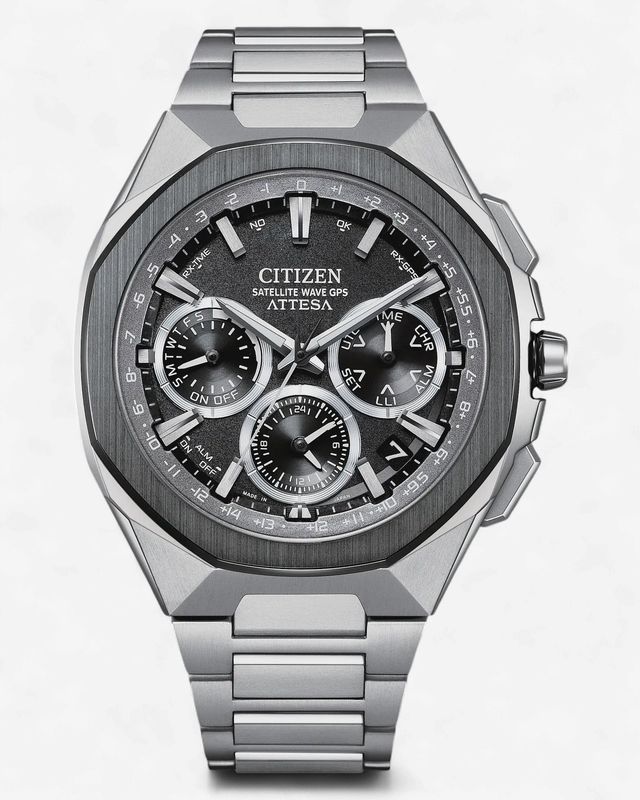 ATTESSA Gray Dial Super Titanium Satellite Wave GPS