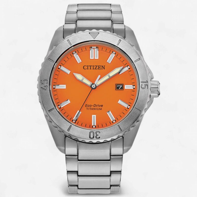 Brycen orange Dial Super Titanium Eco-Drive