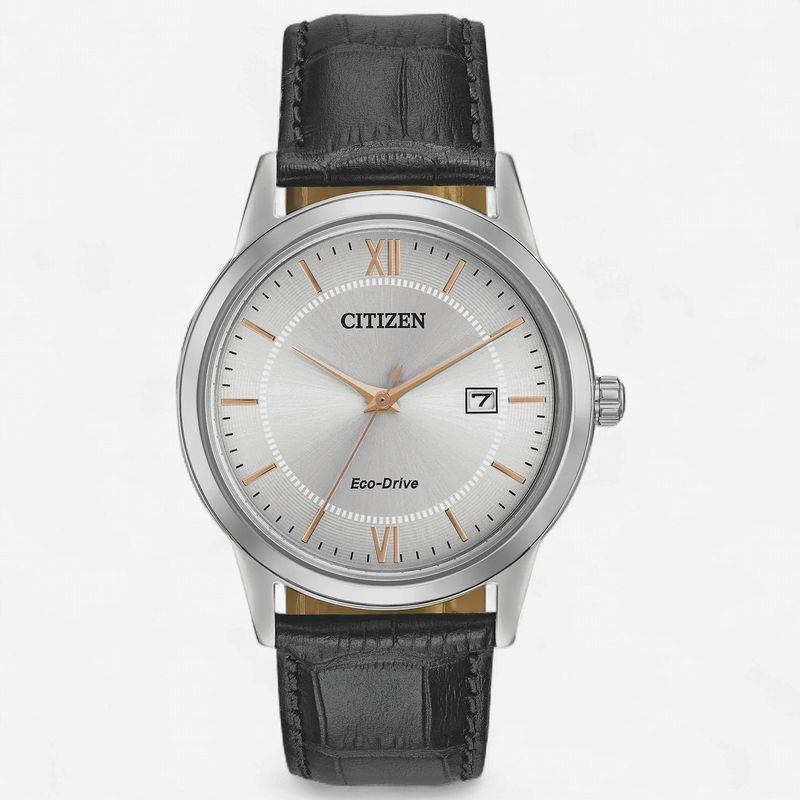 Corso Leather Band Rose Gold Accents Eco-Drive