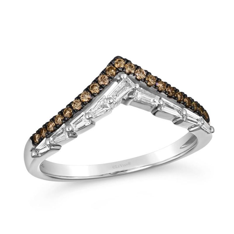 Le Vian Chocolatier® Ring featuring Vanilla Diamonds® , Chocolate Diamonds® set in 14K Strawberry Gold®