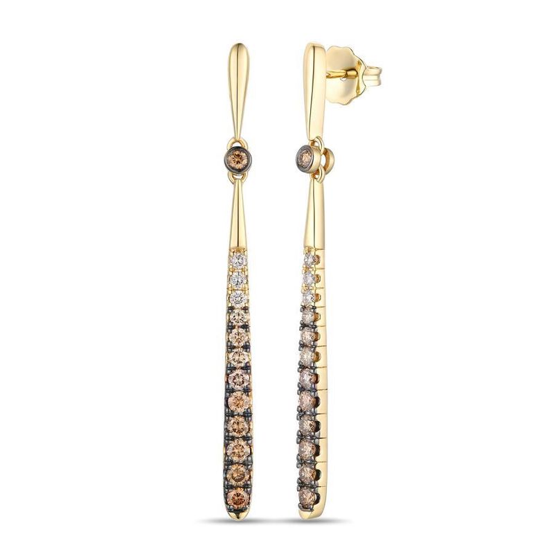 Le Vian Ombre® Earrings featuring Chocolate Ombré® Diamonds set in 14K Honey Gold™