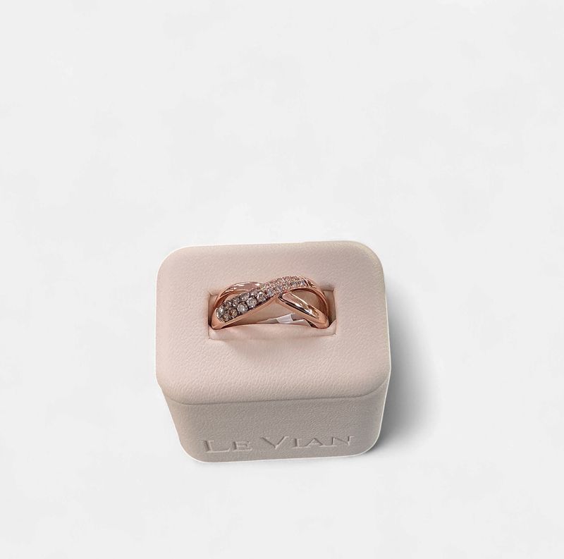 LeVian Ombre Ring featuring Chocolate Ombré Diamonds Nude Diamonds set in 14K Strawberry Gold
