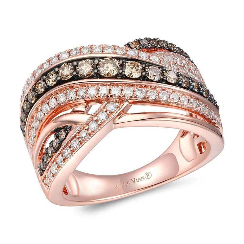 LeVian Ring w/ Chocolate Diamonds Nude Diamonds set in 14K Strawberry Gold