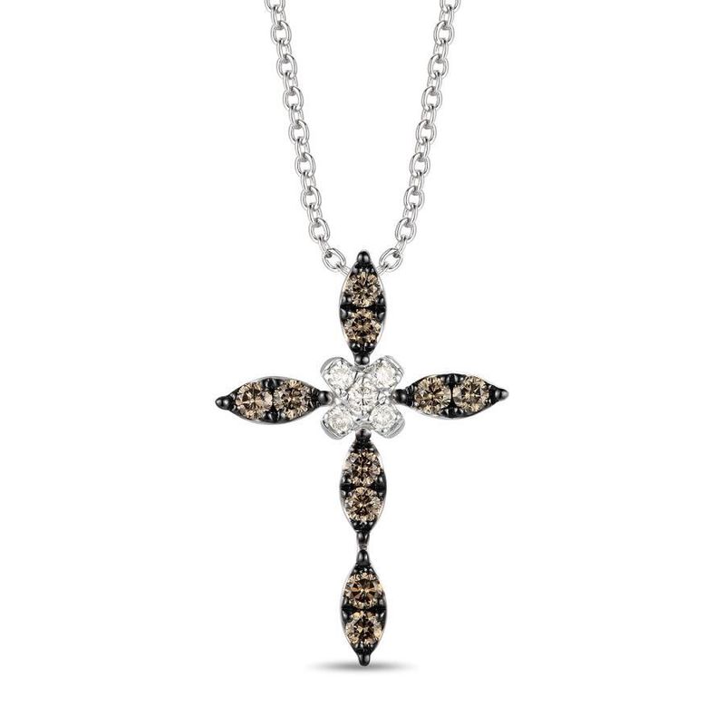 LeVian Pendant featuring 1/15 ct Nude Diamonds 1/3 ct Chocolate Diamonds set in 14K Vanilla Gold
