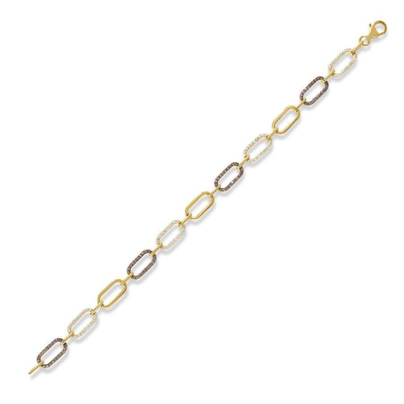 LeVian® Bracelet featuring 5/8 cts. Chocolate Diamonds®, 1/2 cts. Nude Diamonds™ set in 14K Honey Gold™