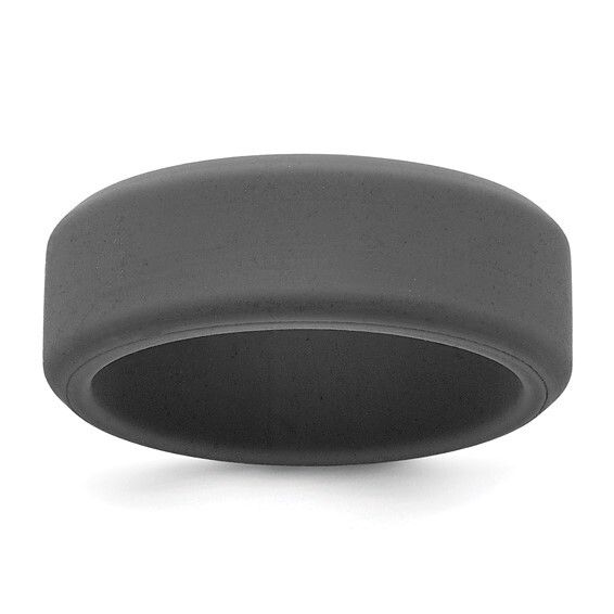 Silicone Dark Gray 8mm Band Size 10