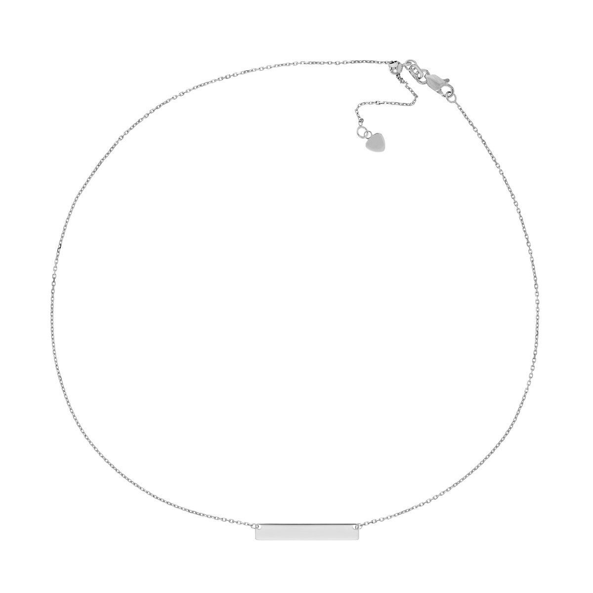 Silver Mini Bar Choker Necklace