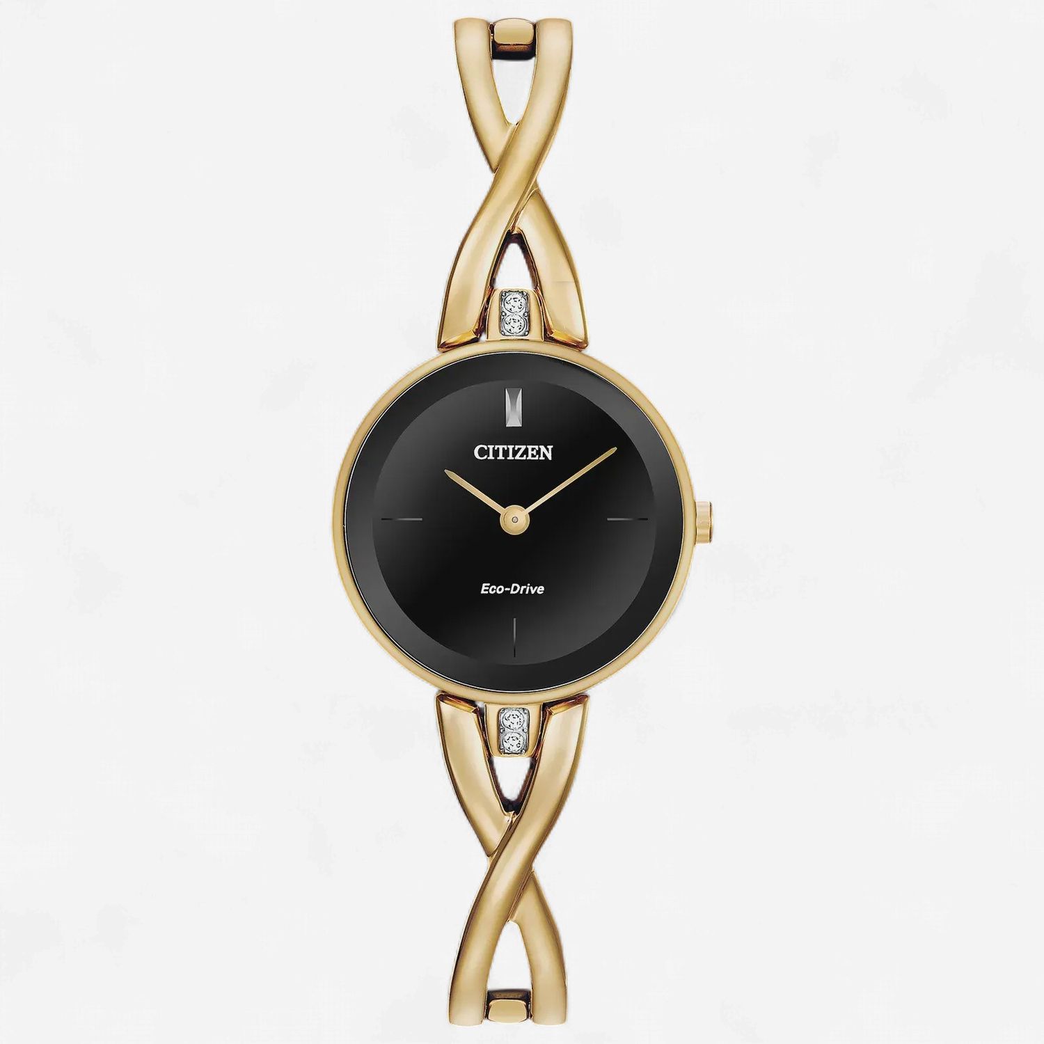Ladies Eco-Drive Gold Tone Strap Watch