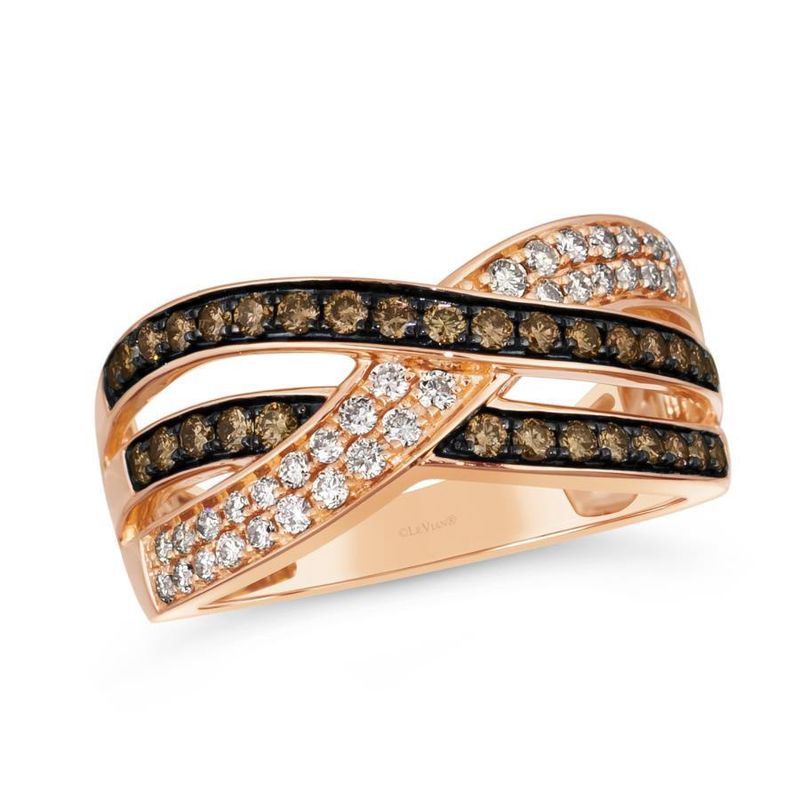 LeVian Ring featuring Nude Diamonds Chocolate Diamonds set in 14K Strawberry Gold