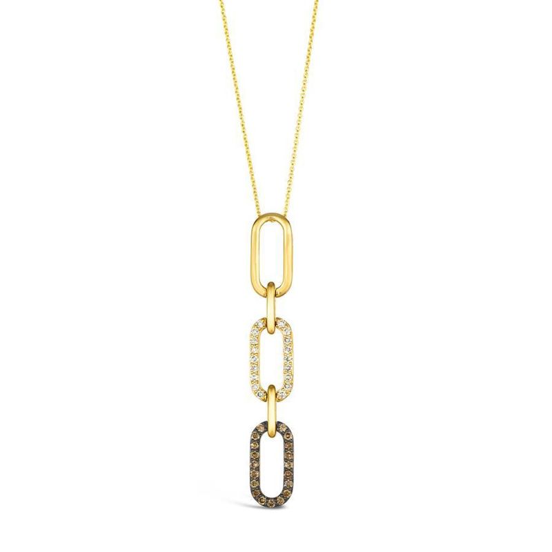 LeVian® Pendant featuring 1/3 cts. Chocolate Diamonds®, 1/3 cts. Nude Diamonds™ set in 14K Honey Gold™