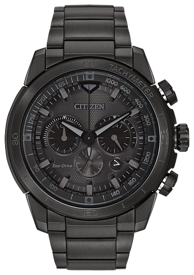 Men's Ecosphere Eco-Drive Black Faced Watch