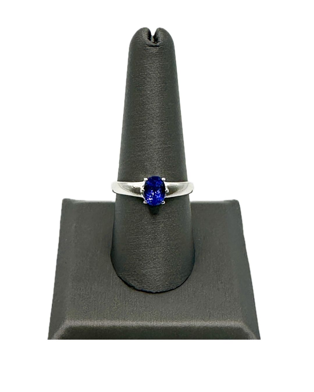Pre-Loved Sterling Silver Tanzanite Ring, size 9.5