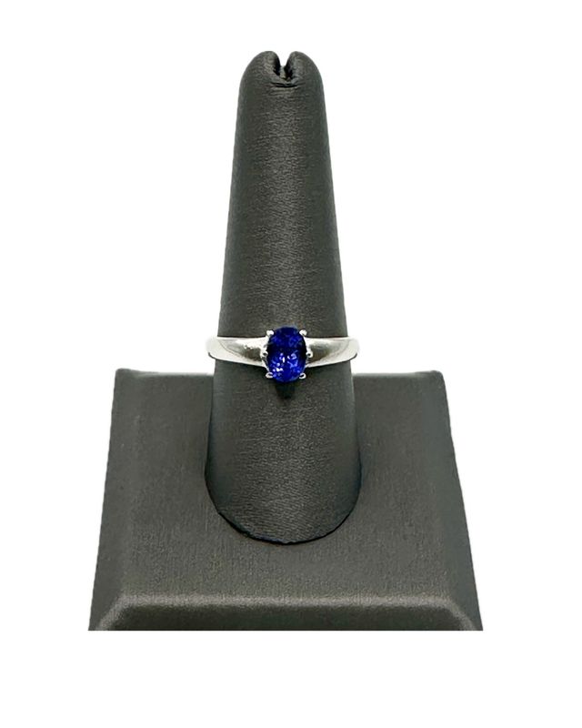 Pre-Loved Sterling Silver Tanzanite Ring, size 9.5