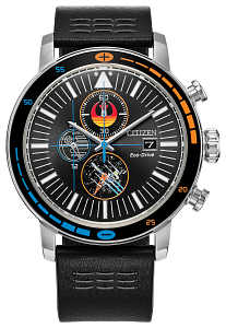 Rebel Starfighter Black Dial Leather Star Wars Box Set