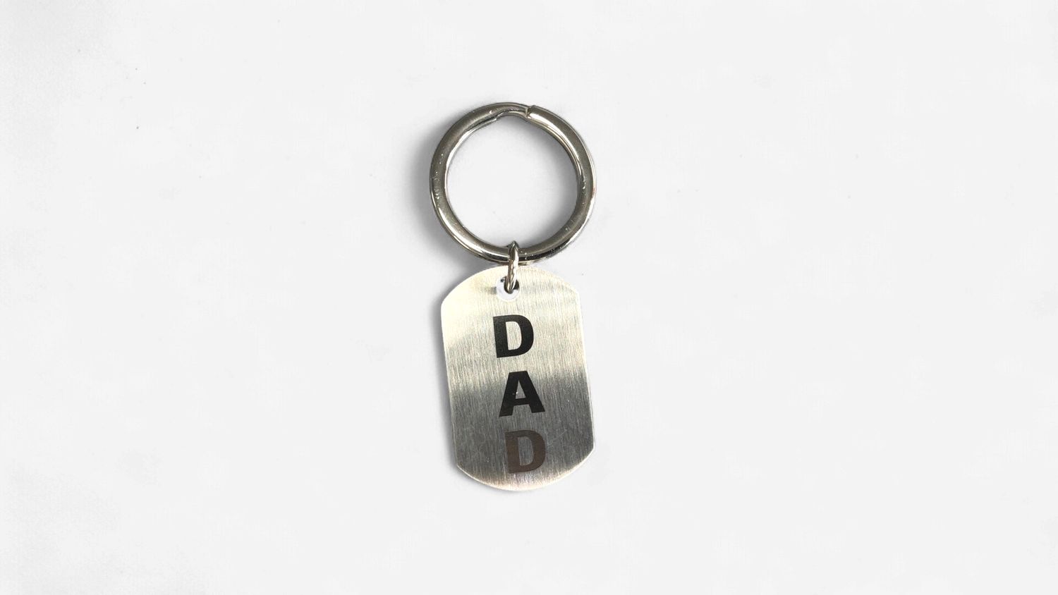 Stainless Steel "DAD" Keychain