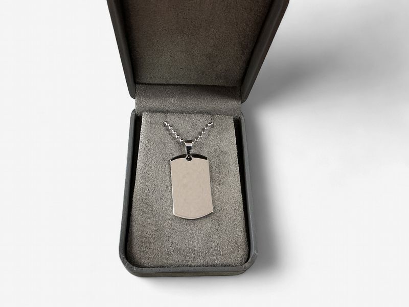 Stainless Steel Dog Tag 24" chain