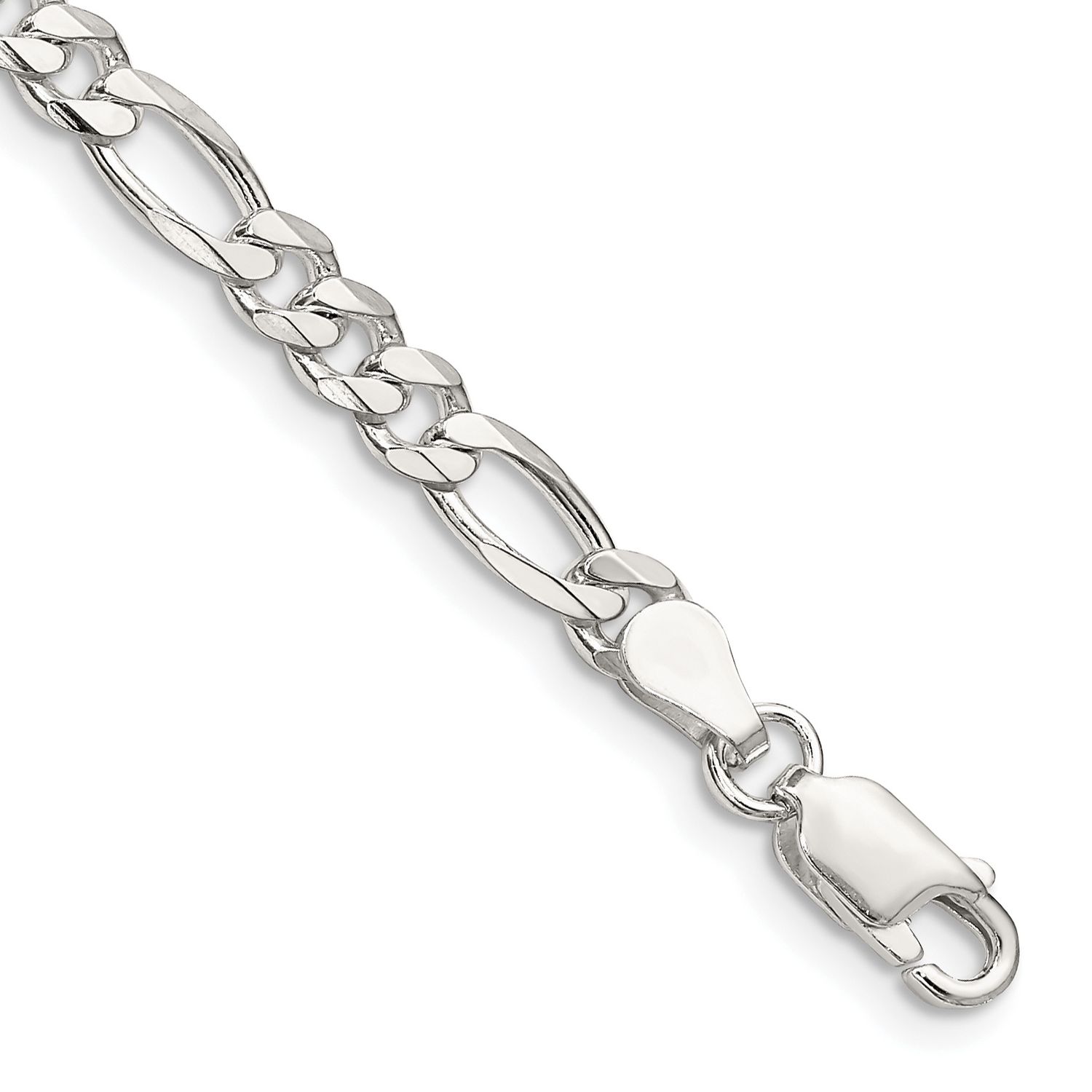 Sterling Silver 4.5mm Figaro Chain 8in