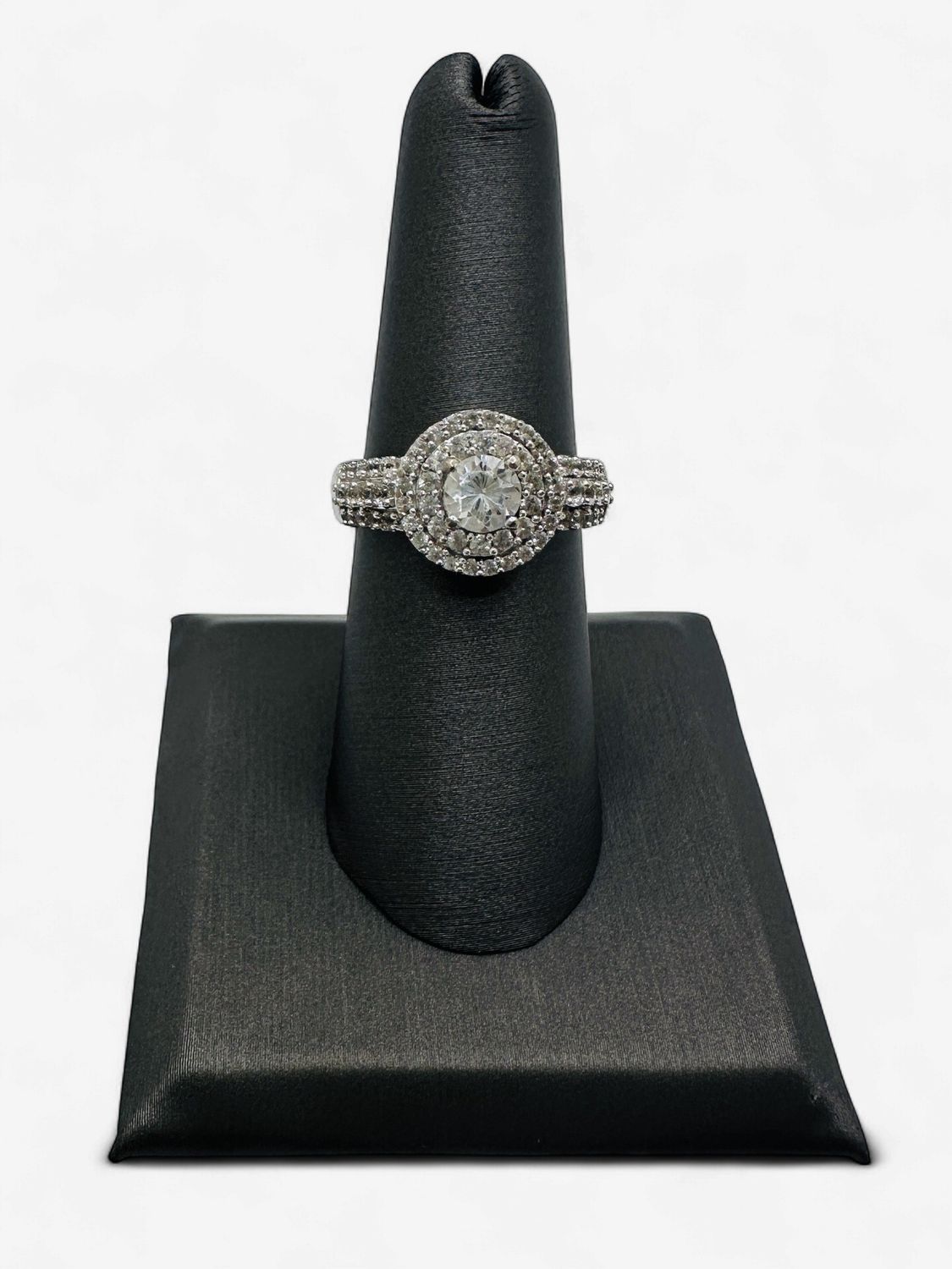 Sterling Silver Previously Loved White Sapphire Ring- Size 7