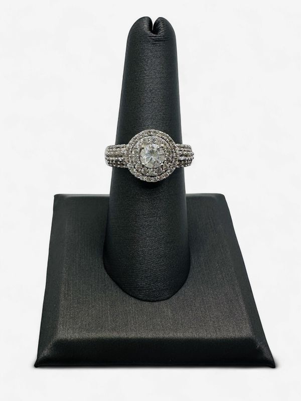 Sterling Silver Previously Loved White Sapphire Ring- Size 7
