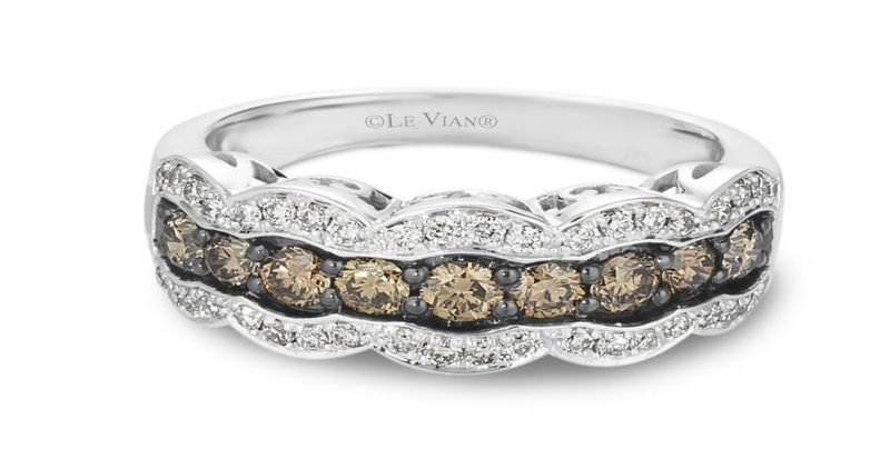 Le Vian Ring featuring 3/4 cts. Chocolate Diamonds 1/3 cts. Nude Diamonds set in 14K Vanilla Gold