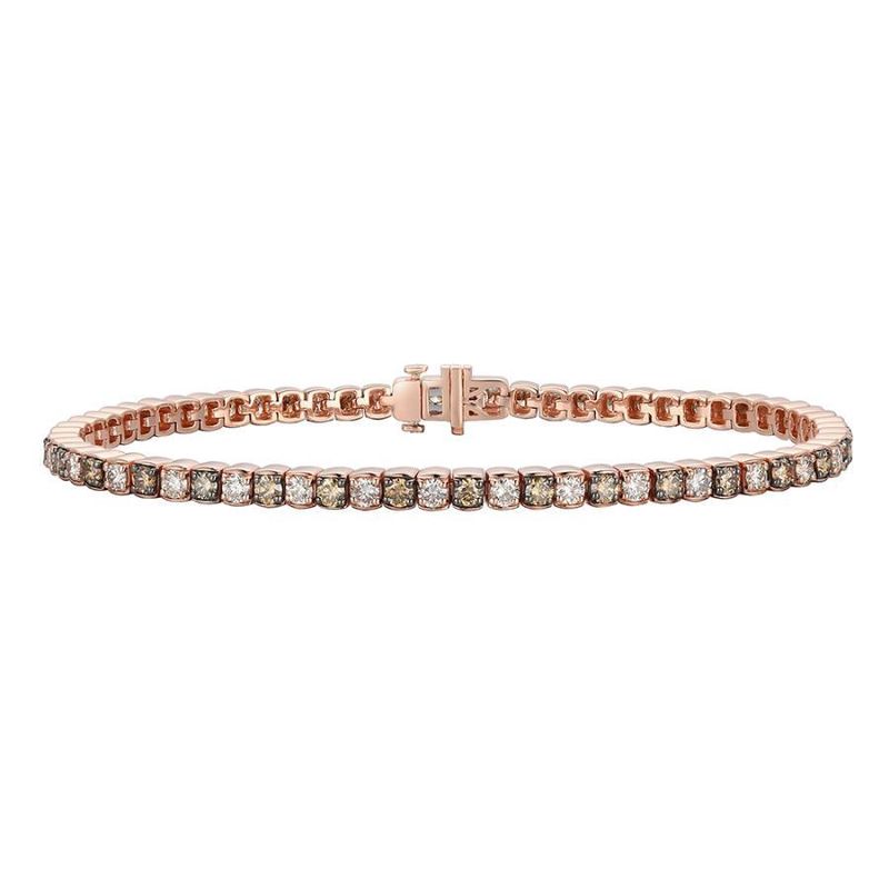 LeVian 3.55 tdw Chocolate and Vanilla Diamond Bracelet
