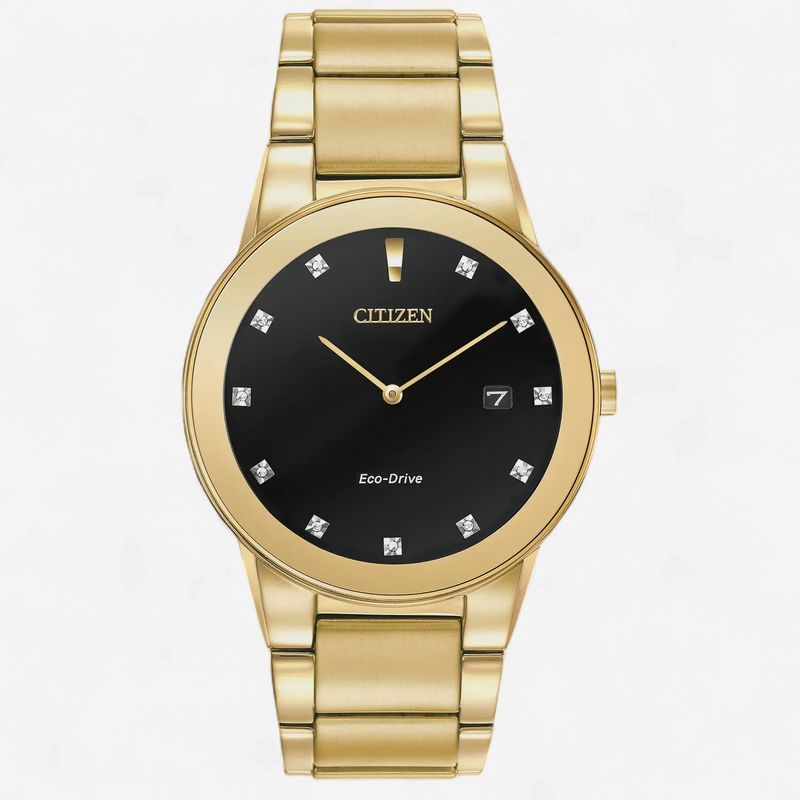 Men's Axiom Gold Face Watch Eco-Drive