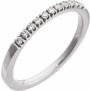 Sterling Silver 1/6 CTW Lab-Grown Diamond Stackable Ring