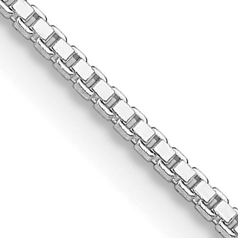 Sterling Silver 18" Rhodium-plated 1.25mm Box Chain