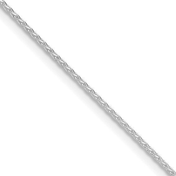 Sterling Silver 18" Rhodium-plated .95mm Diamond-cut Round Spiga Chain