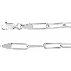 Sterling Silver 3.85 mm Paperclip-Style 18" Chain
