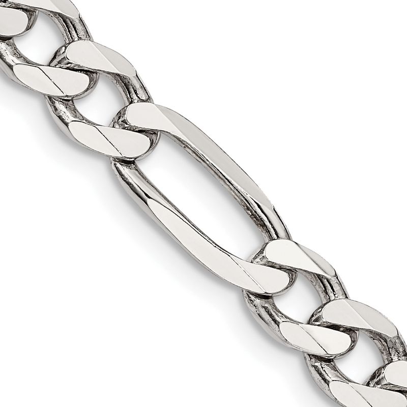 Sterling Silver 6.75mm Figaro Chain 24in