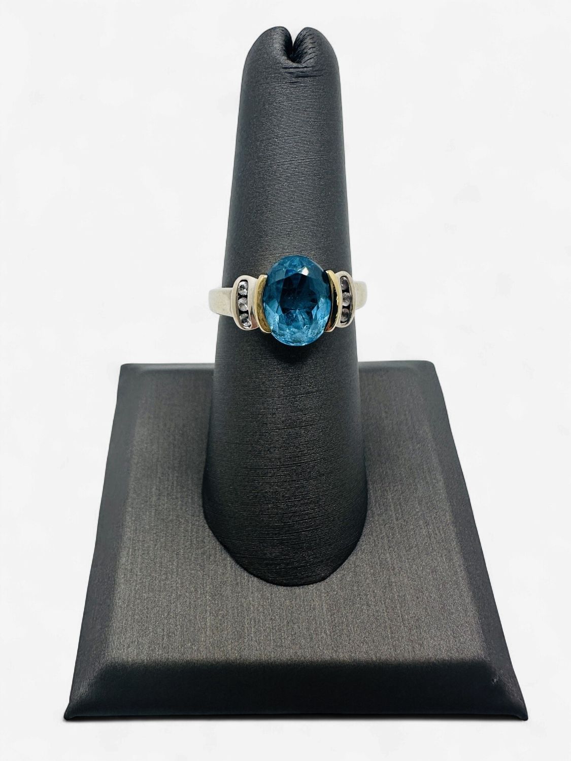 Sterling Silver Previously Owned Blue Topaz Ring- Size 7